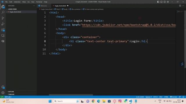 Login Form using html and bootstrap | HTML | Bootstap 5 | Tutorial by NK смотреть онлайн