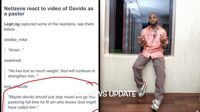 Davido Turns Pastor By Force Fans React As He Turn Preacher смотреть онлайн