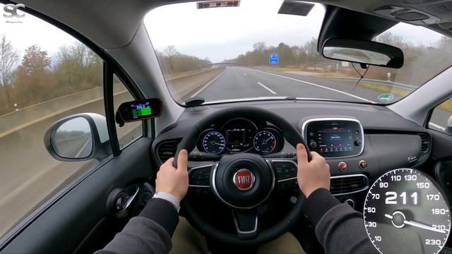 2021 Fiat 500X FIREFLY 150HP - Autobahn Top Speed Drive POV