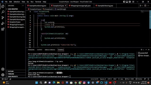 Exception Handling in Java | ArithmeticException | Java For Beginners | Deep Coding смотреть онлайн