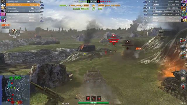 M18 Hellcat WoT Blitz #Top Gun 877 dmg 4 kills gameplay смотреть онлайн