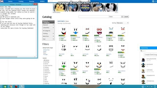 The trick to buying limited faces on Roblox смотреть онлайн