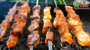 Вкусный шашлык из рыбы, толстолобик в новом маринаде, рецепты из рыбы от fisherman dv.27rus.