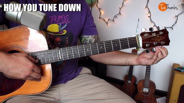 Tunining Your Guitar Down a Half Step - How and Why - Eb Guitar Tuning Tutorial смотреть онлайн