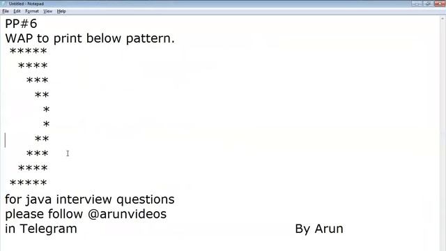 #javapattern #pattern #java #Arunvideos #startpattern #javavideos PP#6WAP to print below pattern. смотреть онлайн