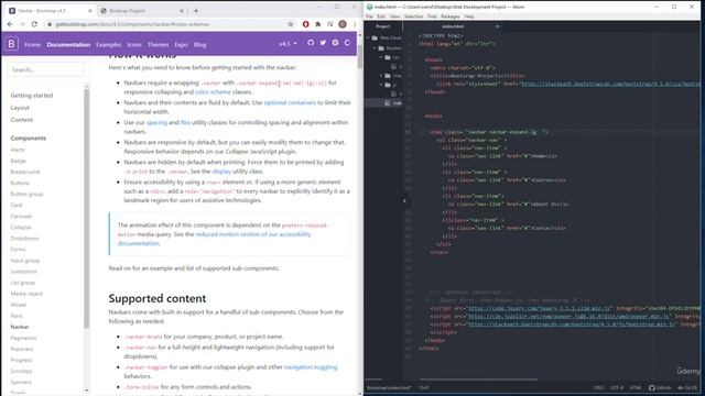 1 Nav Bar in Bootstrap смотреть онлайн