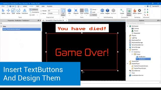 How To Script A Death ScreenGui | Roblox Scripting Tutorial | Danielp533 смотреть онлайн