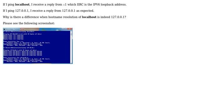 Pinging localhost versus pinging 127.0.0.1 смотреть онлайн