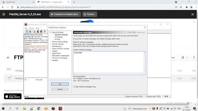 DataMobile 3: Установка и настройка FTP сервера для обмена данными. смотреть онлайн