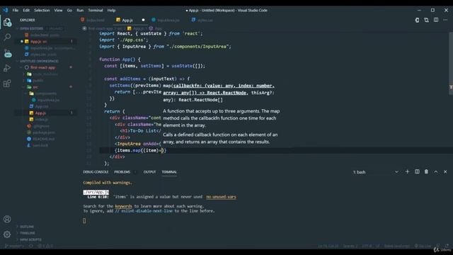 #18 - Modern Javascript ES6 Map function - React Javascript Beginner's Course смотреть онлайн