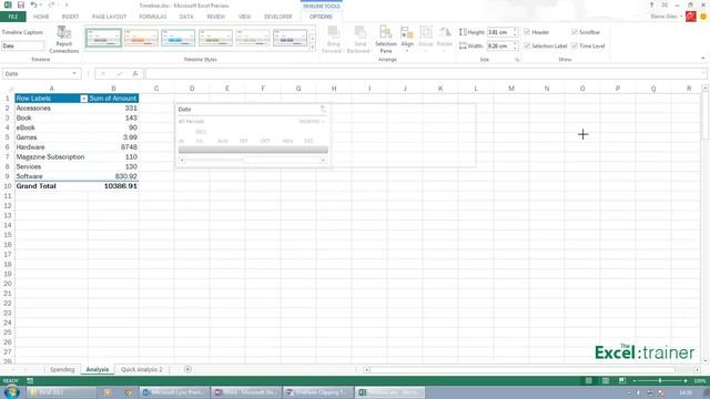 What's New in Excel 2013 - Timeline Slicers смотреть онлайн