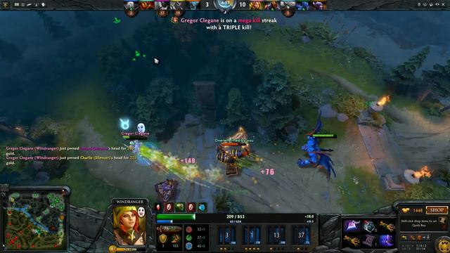 Dendi 100% Shackle Windrunner vs Top 1 MMR EU Dota 2 смотреть онлайн