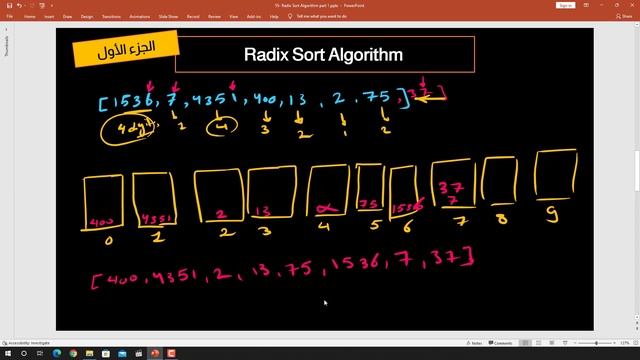 55- Radix Sort Algorithm part 1 الشرح النظرى للمفهوم(Arabic) بالعربى [Data Structures & Algorithms смотреть онлайн