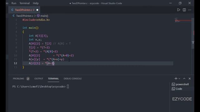 Two Dimensional Array using pointer in C programming смотреть онлайн