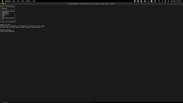 MySQL : Show Tables смотреть онлайн