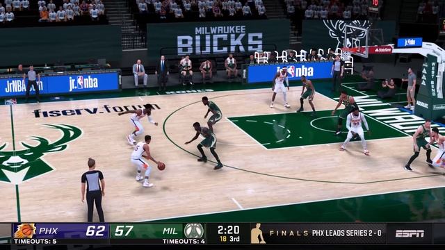 NBA 2K21 Ultra Modded Finals | Suns vs Bucks | Full GAME 3 Highlights смотреть онлайн