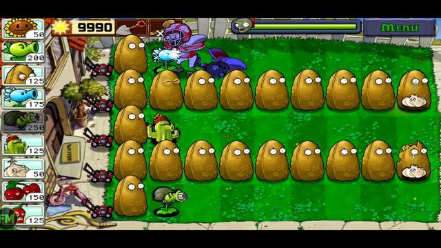 Plants vs. Zombies MOD Menu - Snow Pea vs Cactus vs Gatling Pea vs 99 Zombies смотреть онлайн