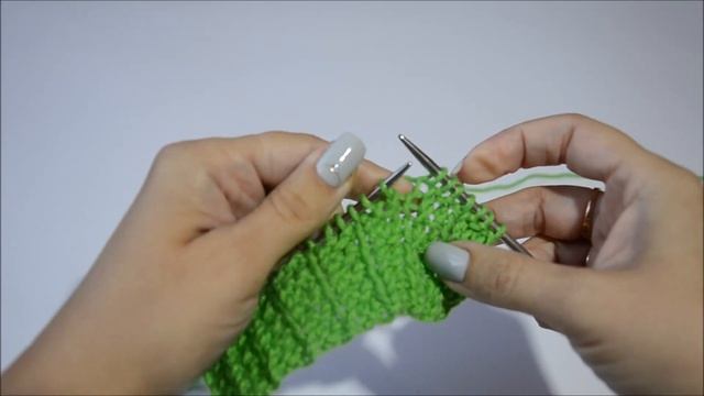 Жемчужная резинка / Узор спицами смотреть онлайн