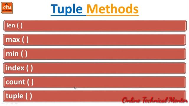Python Tuple Methods and Functions смотреть онлайн