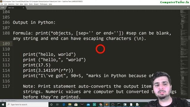 Input/Output [Formula Explained] in Python | Part [5/10] Chapter 1 CS смотреть онлайн
