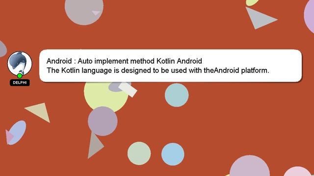 Android : Auto implement method Kotlin Android смотреть онлайн