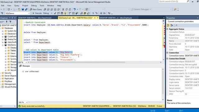 SQL Basics (Part-4) :Constraints Foreign Key смотреть онлайн