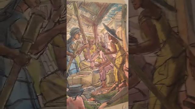 Watercolor painting by Kofi Antubam found in the trash!!!!! смотреть онлайн