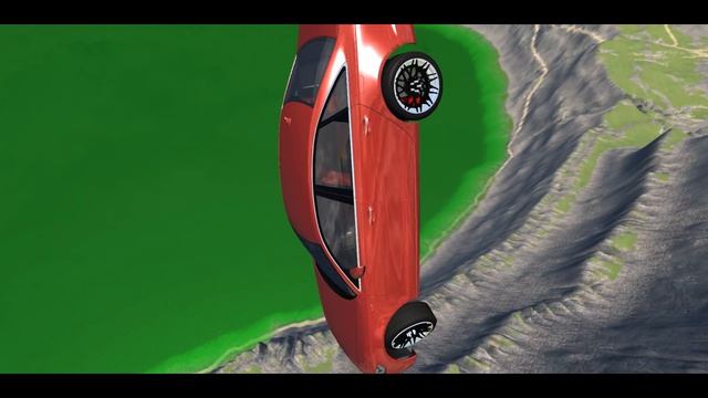 BeamNG.drive - Car Jumps & Falls Into Green Slime Pit смотреть онлайн