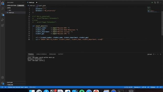 #4 CRUD Python dan MySQL - Menambahkan Data Baru смотреть онлайн