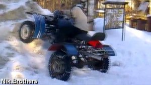 Самодельный квадроцикл из советского мотоцикла Урал. Зимний тест-драйв