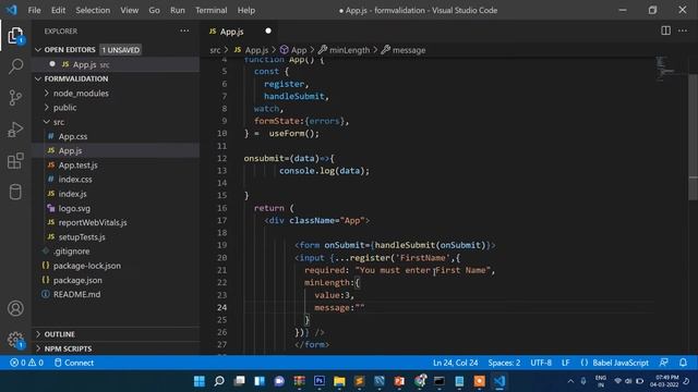 3 .React Js Form Validation | React Js Tutorial | ReactJs Form Validation with forms Library смотреть онлайн