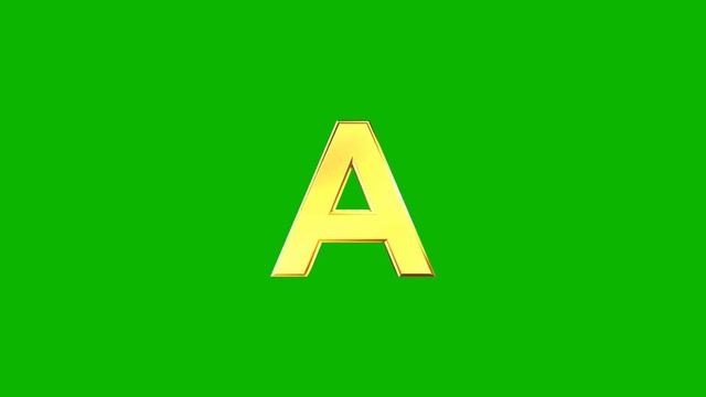 abcd 3d animation green screen, Letter A смотреть онлайн