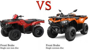 Honda TRX 520 vs CF Moto CForce 520 Test specification comparison