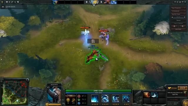 Dota 2 Magnus Guide: Reverse Polarity Technique - Casting RP while turning Gameplay смотреть онлайн