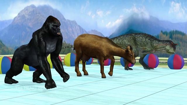 Cow Mammoth Elephant Lion Bear Gorilla Guess The Right Key ESCAPE ROOM CHALLENGE Animals Tire Game смотреть онлайн