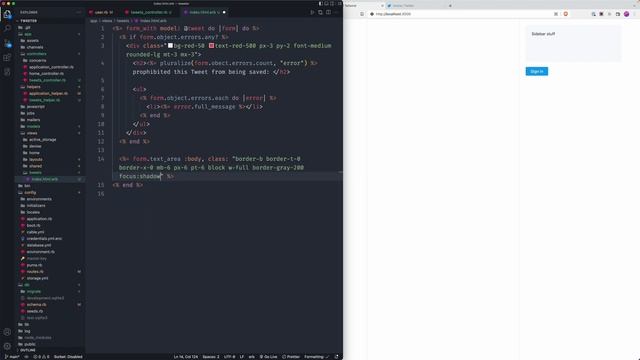 Let's Build: A Twitter Clone with Ruby on Rails 7 - Part 1- Overview and Creating Tweets смотреть онлайн