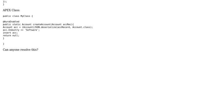 Salesforce: LWC to APEX JSON deserialization смотреть онлайн