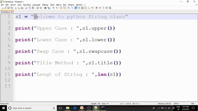 Part - 32 : String Class Method in Python | Hindi Language смотреть онлайн