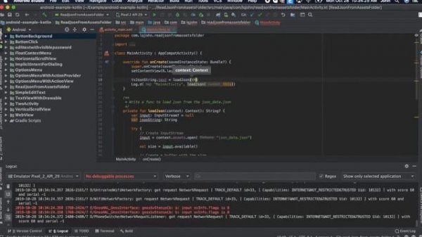 #16 How to read JSON file / JSON String from Assets folder in Android - Kotlin Android for beginner