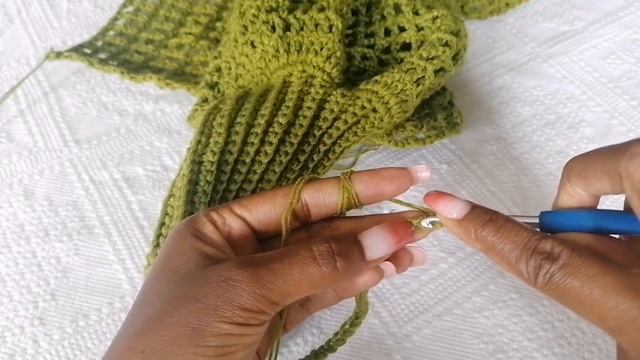 CROCHET PUFF LONG SLEEVE TOP смотреть онлайн