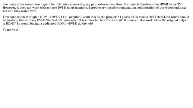 Raspberry Pi: Connecting Monitor via HDMI-＞DVI Cable does not work смотреть онлайн