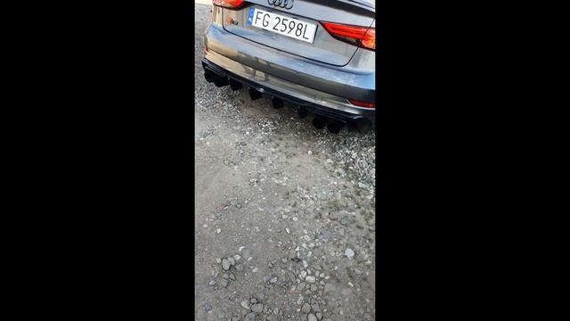 Audi S3 8V with RS3 catback exhaust sound, launch control смотреть онлайн