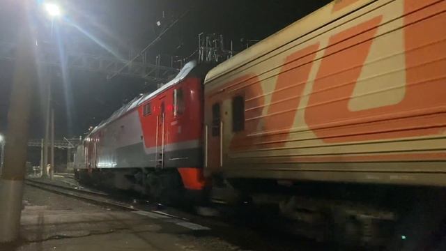 "Перегонка Самарского" ЭП2К-284/447 с поездом Уфа - Сибай отправление со станции Уфа смотреть онлайн