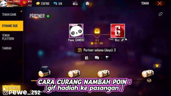CARA MENGATASI POINT DYNAMIC DUO TIDAK BERTAMBAH ! DI EVENT DYNAMIC DUO FREEFIRE