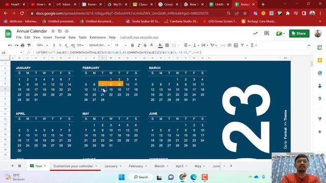 CARA MEMBUAT KALENDER DENGAN GOOGLE SHEET смотреть онлайн
