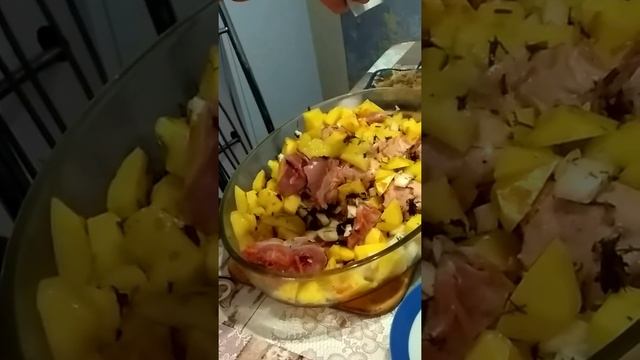 тушоная курица с картошкой,морковью,луком,укропом,кукурмой смотреть онлайн