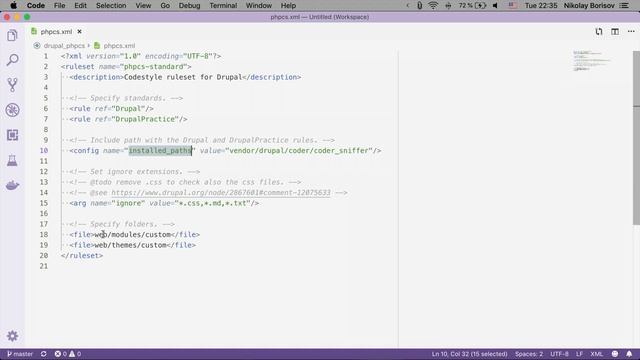Checking Drupal Coding standards with phpcs смотреть онлайн