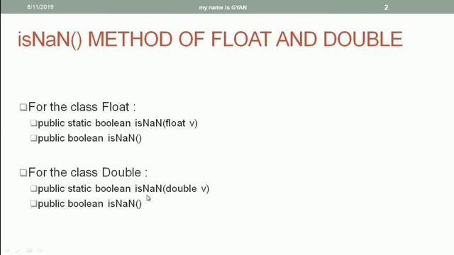 Wrapper Classes in Java | #47 | isNaN() Methods of Float and Double Wrapper Classes in Java смотреть онлайн