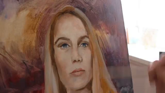 Портрет по фото маслом на холсте. Portrait by photo in oil on canvas. смотреть онлайн