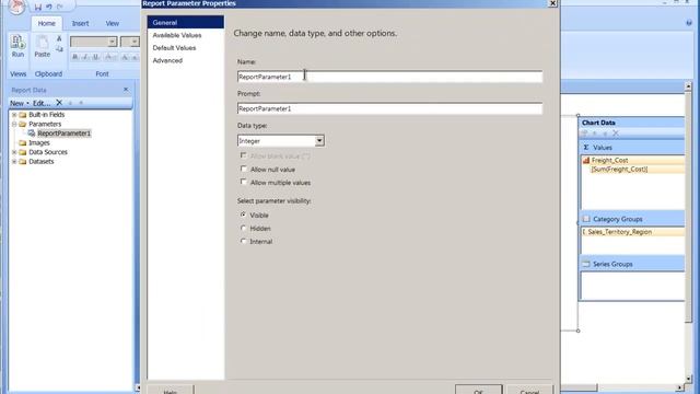 Report Builder 3.0 Chart Properties смотреть онлайн